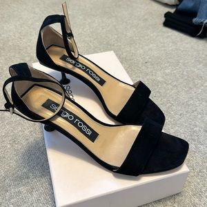 Sergio Rossi super sexy ankle strap kitten heel sandals